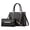 Black, variant on 2pcs Handbags and Purses Leather Tote Shoulder Bags Women Crossbody Bag Trendy Evening Party Satchel and Wallet Set Pink