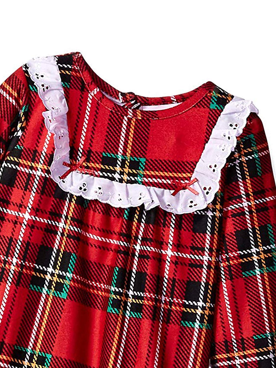 Komar Kids Girls Traditional Holiday Christmas Plaid Nightgown Pajamas K172312 - image 2 of 4