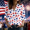 thumbnail image 2 of Womens Fourth of July Shirt Long Sleeve Button Down Tops 250th Anniversary USA Flag Shirt Dressy Work Blouse Independence Day Outfits, 2 of 5