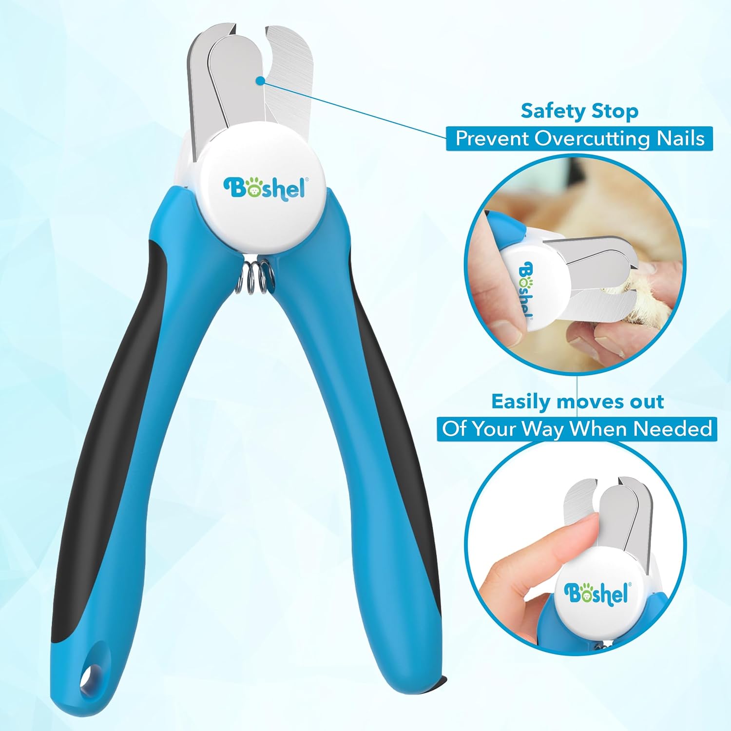 BOSHEL LED Dog Nail Clippers with Safety Guard, Battery Powered photo 8