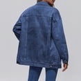 thumbnail image 6 of SUNBS Jean Jacket For Women Denim Jacket With Pocket Button Down Loose Fit Style, 6 of 8