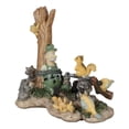 thumbnail image 2 of Jungle Patrol Bear Rabbit Turkey Squirrel Raccoon With Captured Hunter Figurine, 2 of 9