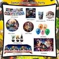 thumbnail image 4 of Demon Slayer Birthday Decorations,Demon Slayer Party Supplies & Tableware Set-Demon Slayer Birthday Banner Balloons Cake Topper Backdrop Plates Cups Tablecloth etc for Boys/Kids, 4 of 8