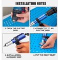 thumbnail image 5 of Kit Adaptateur de Pistolet Rivet, Outil de Tête de Pistolet Rivet pour Perceuse Sans Fil, 5 of 5