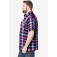 thumbnail image 4 of KingSize Men's Big & Tall Plaid Wrinkle-Resistant Short Sleeve Button Down, 4 of 5