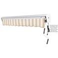 thumbnail image 3 of Awntech 24' x 10' Destin Right Motorized Patio Retractable Awning, Linen/White Stripe, 3 of 7