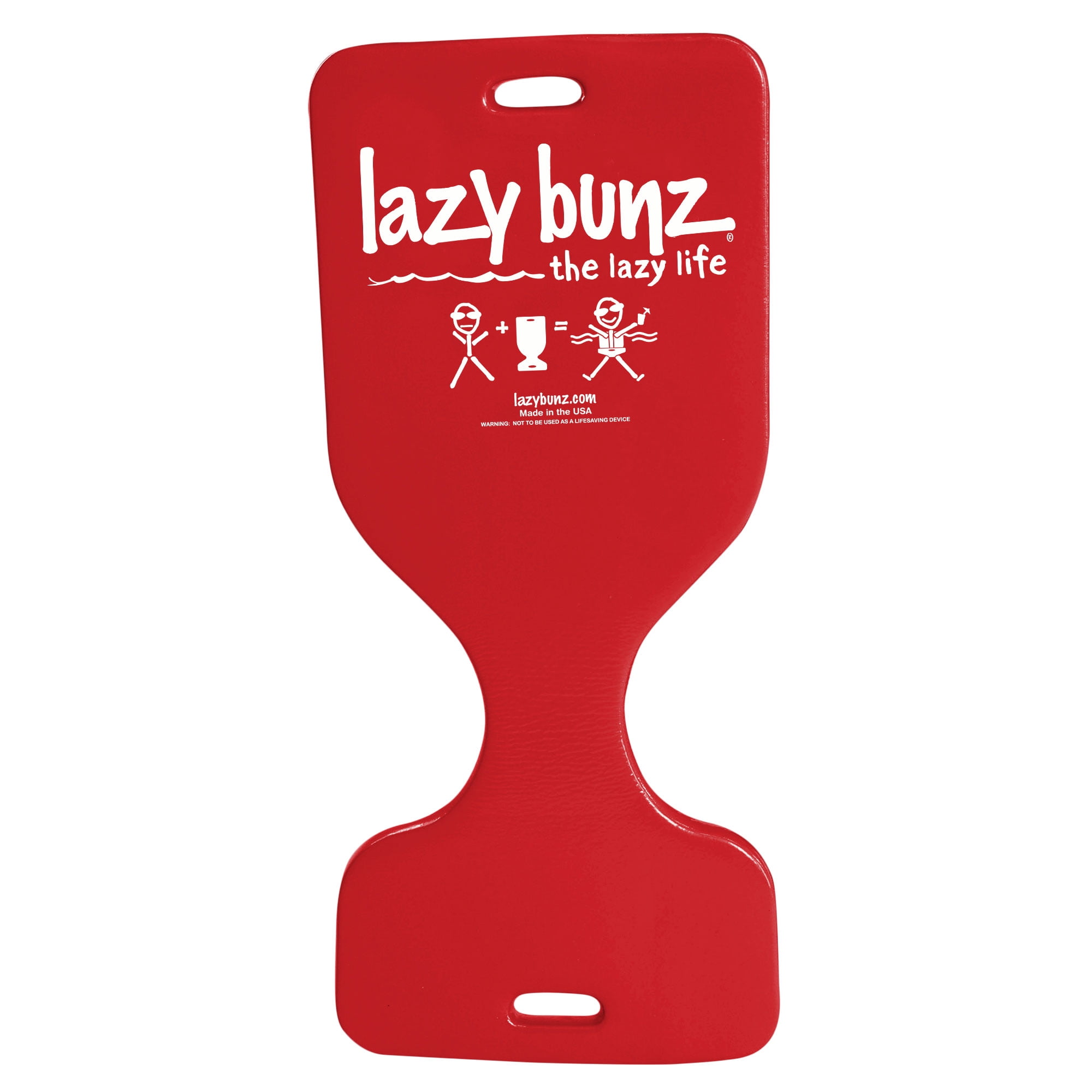 TRC Recreation Lazy Bunz Foam Water Saddle - Pool Lounger Float - Red