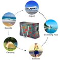 thumbnail image 4 of DIXRUYEE Beach Cooler Travel Tote Bags Beach Bag Fashion Heartfelt Mosaic Printed, 4 of 7