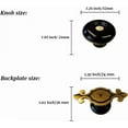 thumbnail image 3 of Retro Ceramic Cabinet Knobs, [8 Pack] Antique Vintage Dresser Knobs with Backplate, Drawer Pull Handles for Kitchen/Dresser Drawer/Cupboard/Wardrobe, Black, 3 of 14