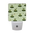 thumbnail image 2 of LED Sensor Night Light Auto On/Off Dusk to Dawn Lamp for Bedroom Hallway Cute Frogs on Lily Pads 2 Pack, 2 of 7