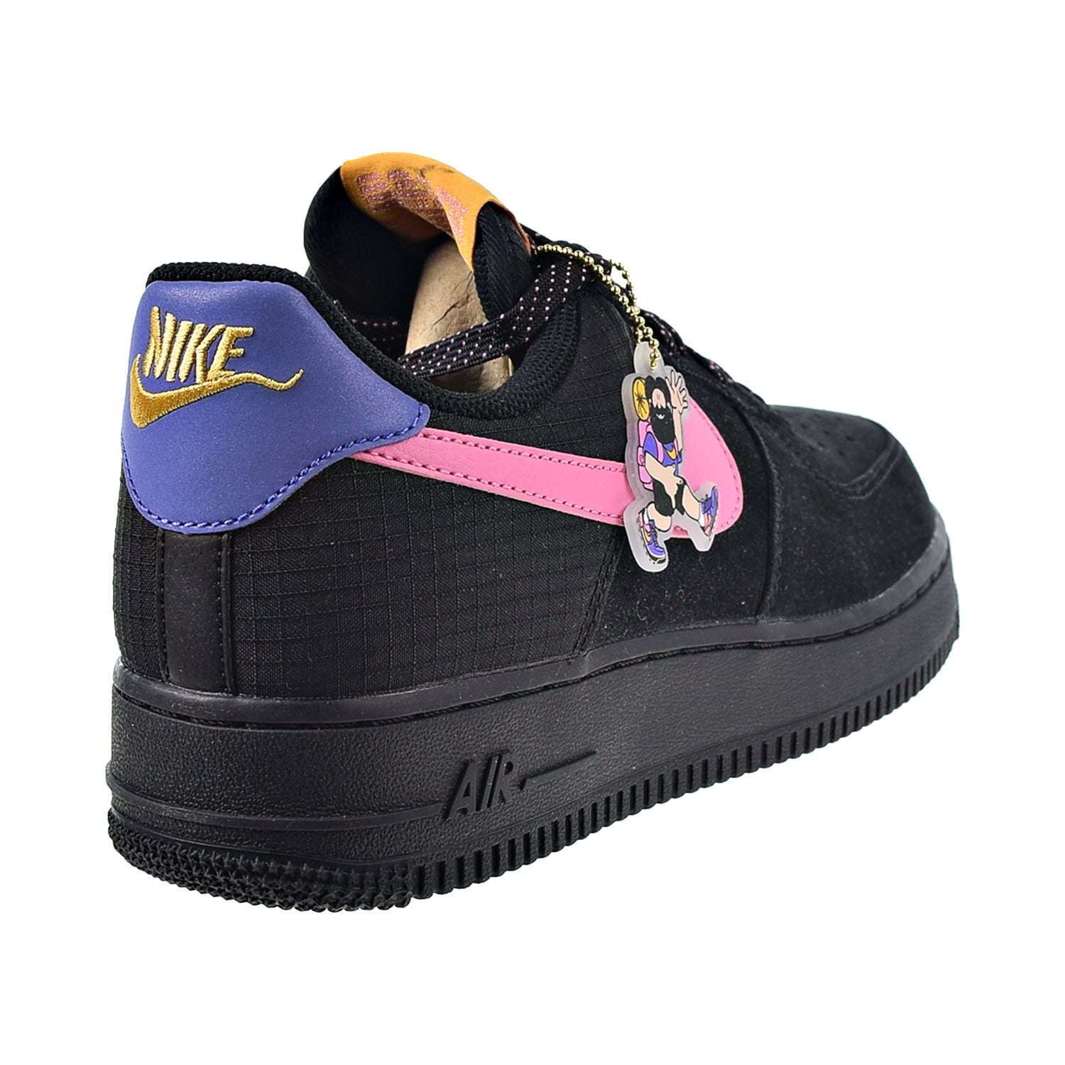 Nike Air Force 1 LV8 2 Big Kids' Shoes Black-Persian Violet-Pollen Rise  cn5710-001