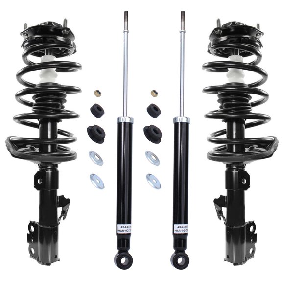 Detroit Axle - 4pc Struts Shocks Kit for Toyota 2004 2005 2006 Sienna, 2 Front Struts with Coil Spring Assembly 2 Rear Shock Absorbers Replacement
