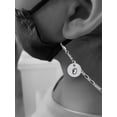 thumbnail image 2 of Silvertone Large Script Letter - O - 3/4'' Disc - Silvertone Face Mask Necklace, 2 of 2