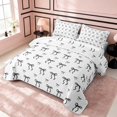 thumbnail image 3 of Erosebridal Princess Ribbon Quilt Full, Cute Bow-Tie Full Bedspread Sets, Black Reversible, Solid Black, 3-Piece (1 Coverlet and 2 Pillowcases), 3 of 7