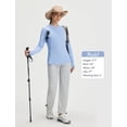 thumbnail image 6 of baleaf Women's Sun Shirts UPF 50+ UV Shirt Mesh Back Lightweight Long Sleeve Tops Breathable SPF Hoodie for Hiking Light Blue L, 6 of 7