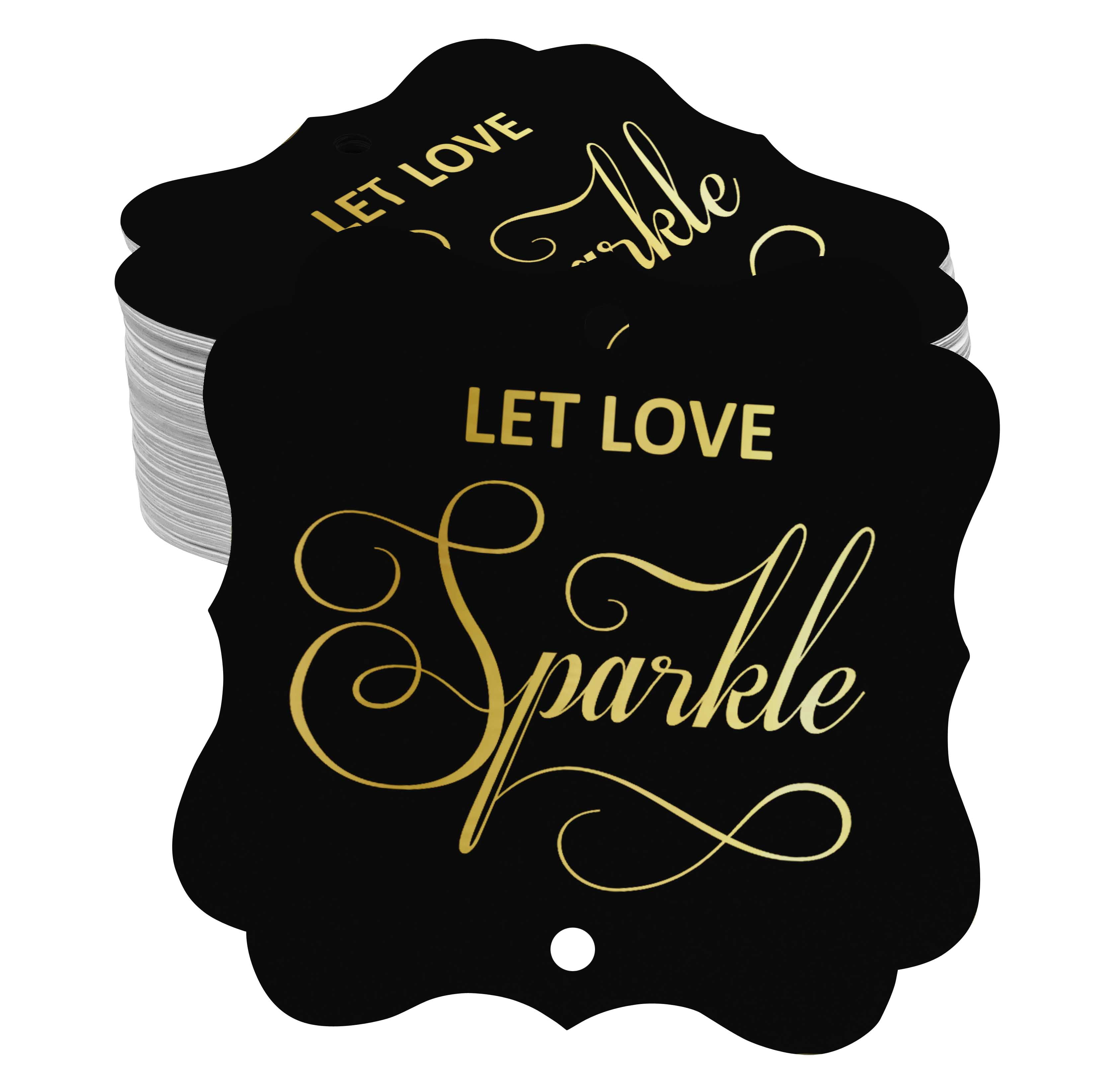 Inkdotpot Hang Tags Let Love Sparkle Wedding Favor Bracket Shape Gift