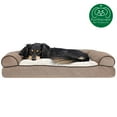 thumbnail image 3 of FurHaven Pet Products Faux Fleece & Chenille Pillow Sofa Pet Bed for Dogs & Cats - Cream, Medium, 3 of 10
