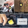 thumbnail image 5 of mini linternas LED, 2 luces de trabajo recargables de 800 lúmenes, magnéticas, COB, portátiles, pequeñas, impermeables, llaveros para camping, emergencias y pesca [Clase energética A+], 5 of 5