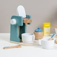 thumbnail image 2 of Wooden Kitchen Pretend Play Toy Simulation Wooden Coffee Machine Toaster Machine Food Mixer Baby Early Learning Educational, 2 of 6