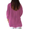 thumbnail image 4 of Fadeal Lightweight Tops & Blouses, Women’S Retro Button Down Short Sleeve Shirt with Ruffled Sleeves – Soft Linen Like Fabric Regular Fit Easy Button Down Shirts for Women Pink M, 4 of 4