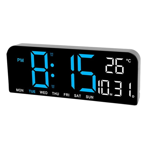 Reloj De Pared Digital Grande, Alarma, Pantalla LED, Temperatura De Escritorio