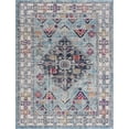 thumbnail image 4 of BoutiqueRugs Tigris Traditional Area Rug - Light Blue, Navy, Ivory - 5'3" Round, 4 of 8