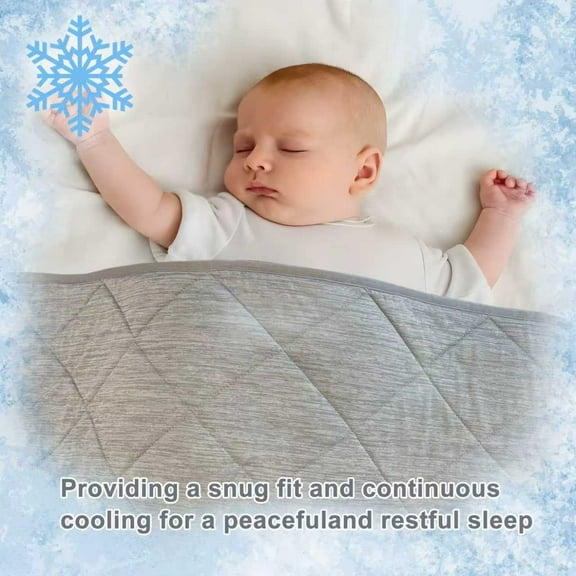 Soft Cooling Technology Baby Blanket, 30"x40",Grey, Outtek