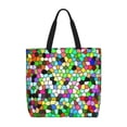 thumbnail image 1 of Fotbe Colorful Tie Dye Stained Glass Bolsa Tote con Estampado para Mujer, Bolsos con Cremallera, Bolsa de Hombro Casual de Gran Capacidad con Bolsillos Internos, 1 of 7
