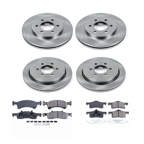 Ultimate Brakes Front and Rear Ceramic Brake Pad and Rotor Kit with Hardware WM81315