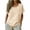 Beige Tops, variant on Women's Crew Neck Tee Linen Short Sleeve T Shirts Casual Loose Fit Pullover Summer Gauze Tops with Chest Pocket Hot Pink S