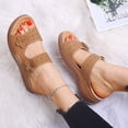 thumbnail image 5 of RotHome Womens Wedge Sandals Platform Sandal Dressy Summer Slides Comfortable Walking Shoes Soft Orthopedic Sandals for Women Casual Wide Width, 5 of 6