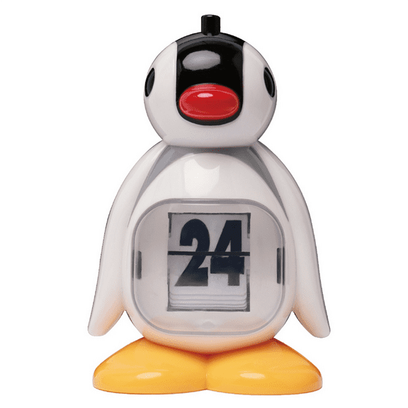 Penguin Calendar Desktop Decoration Pressing Red Mouth Doll Birthday Gift,B