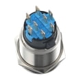 thumbnail image 3 of 19Mm Latching Rotary Switch 2No 2Nc Stainless Steel 304 Enhanced Visibility, 3 of 5