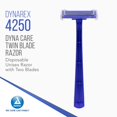 thumbnail image 2 of Maquinilla de afeitar desechable Dynarex DynaCare Twin Blade Blue x300, 2 of 7