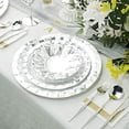 thumbnail image 6 of Balsa Circle 25 Silver Geometric Round 12" Metallic Disposable Dinner Salad Paper Plates Party Events, 6 of 8