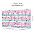 thumbnail image 3 of Balery Pink Striped Flamingo Mouse Pad ,15.8x29.5 In Large Gaming Mouse Pad Desk Mat Long Non-Slip Rubber Stitched Edges,Waterproof Mousepad Desk Mat For Gamer Office Home, 3 of 9
