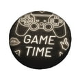 thumbnail image 2 of Waterproof Spare Wheel Cover, Retro Gamepad Game Time Pattern Adjustable Wheel Cover For Jeep Trailer RV SUV Car, 16 inch, 2 of 8
