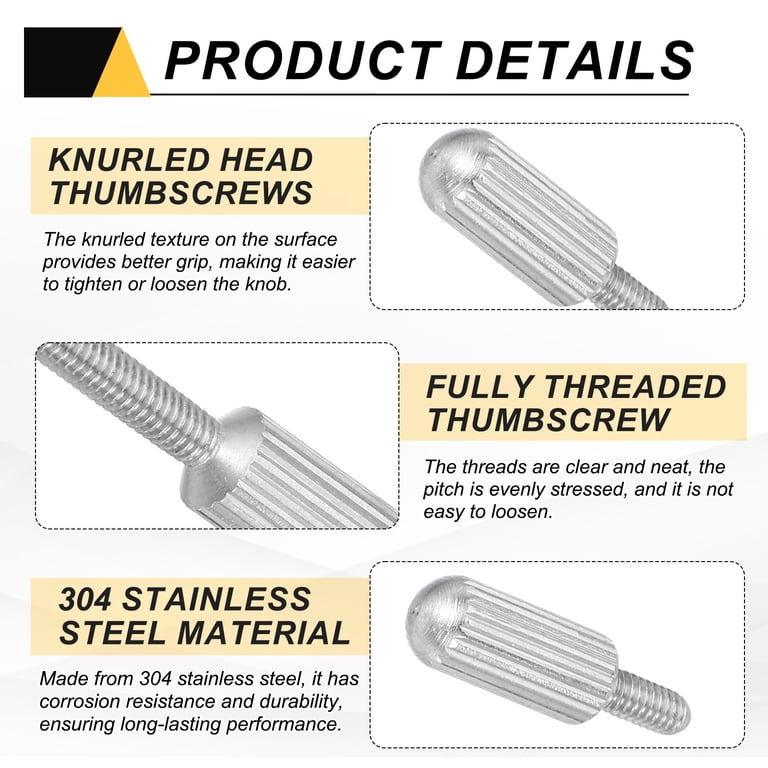 Eyeglass Repair Screws Knurled Grip Knurled Thumb Screws, M6x40mm Flat Brass Bolts Grip Knobs Fasteners 5Pack | Canada Computer Screws Eyeglass Repair Screws Knurled Grip Knurled Thumb Screws, M6x40mm Flat Brass Bolts Grip Knobs Fasteners 5Pack | Canada Computer Screws