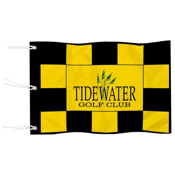 DianYu Tidewater Golf Club South Carolina Golf Pin Flag Practic Putting Green Golf Flag For Backyard Garden  Miniature Pin Flag with Three Brass Grommets 12x18Inch