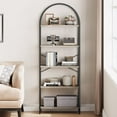 thumbnail image 5 of 5 Tier Corner Shelf, Narrow Bookshelf with Metal Frame, Modern Display Storage Rack, 5 of 6