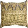 thumbnail image 1 of Indis Heritage C1111 Gold Diamond Geo Embroidery Pillow Cover - Grey, 1 of 1