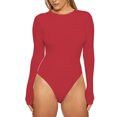 thumbnail image 1 of Autumn And Winter Women's Casual Base Top Long-sleeved Tight Jumpsuit, 1 of 4