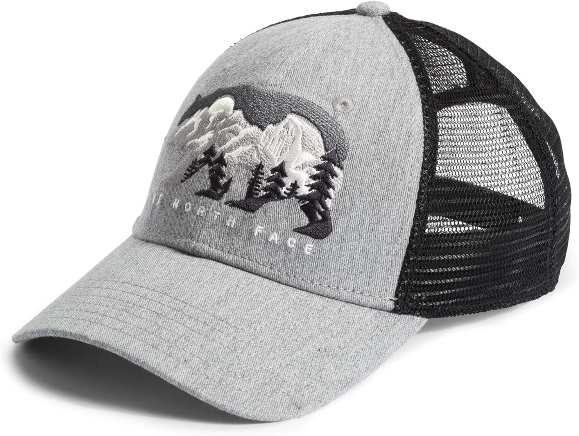 The North Face Mudder Trucker Hat Unisex Light Gray Embroidered Snapback UPS171