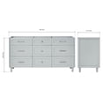 thumbnail image 2 of Ariel Monroe 66 Inch Double Sink Base Cabinet In Grey, 2 of 7