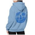 thumbnail image 4 of WILLBEST hoodies pour Femmes Chandail en Molleton Surdimensionné Col Rond Manches Longues Pull workput Chandail à Capuchon, 4 of 4