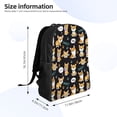 thumbnail image 4 of Cauagu Cute Dogs Corgi Print Backpacks,Travel Daypack Casual Laptop Backpack Bookbag Fits 15 Inch Computer for Men Women, 4 of 8