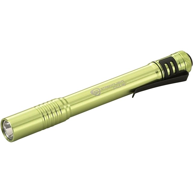 Lámpara de Bolígrafo Streamlight Stylus Pro Verde Lima con Pilas y Funda