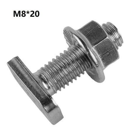 

304 Stainless Steel Hammer Head Screws with Flange Nuts M8 (Pack of 20) DIN 6923