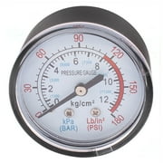 Unique Bargains Round Shaped Dial Compressor Air Pressure Gauge 0-170 PSI 12Bar