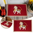thumbnail image 4 of ERK 1Pcs Horse Zodiac Year Themed Area Rug For Home Floor Mat With Modern Design, 4 of 5